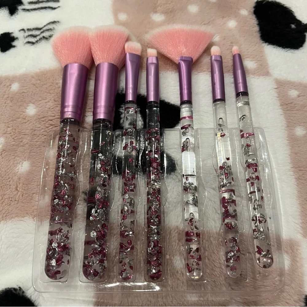 Pink Glitter Brush Set